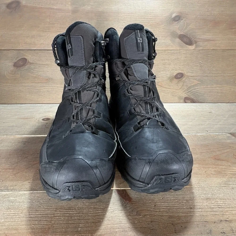 Salomon X Ultra Mid Winter Mens size 11.5 shoes Black Waterproof Hiking Boots